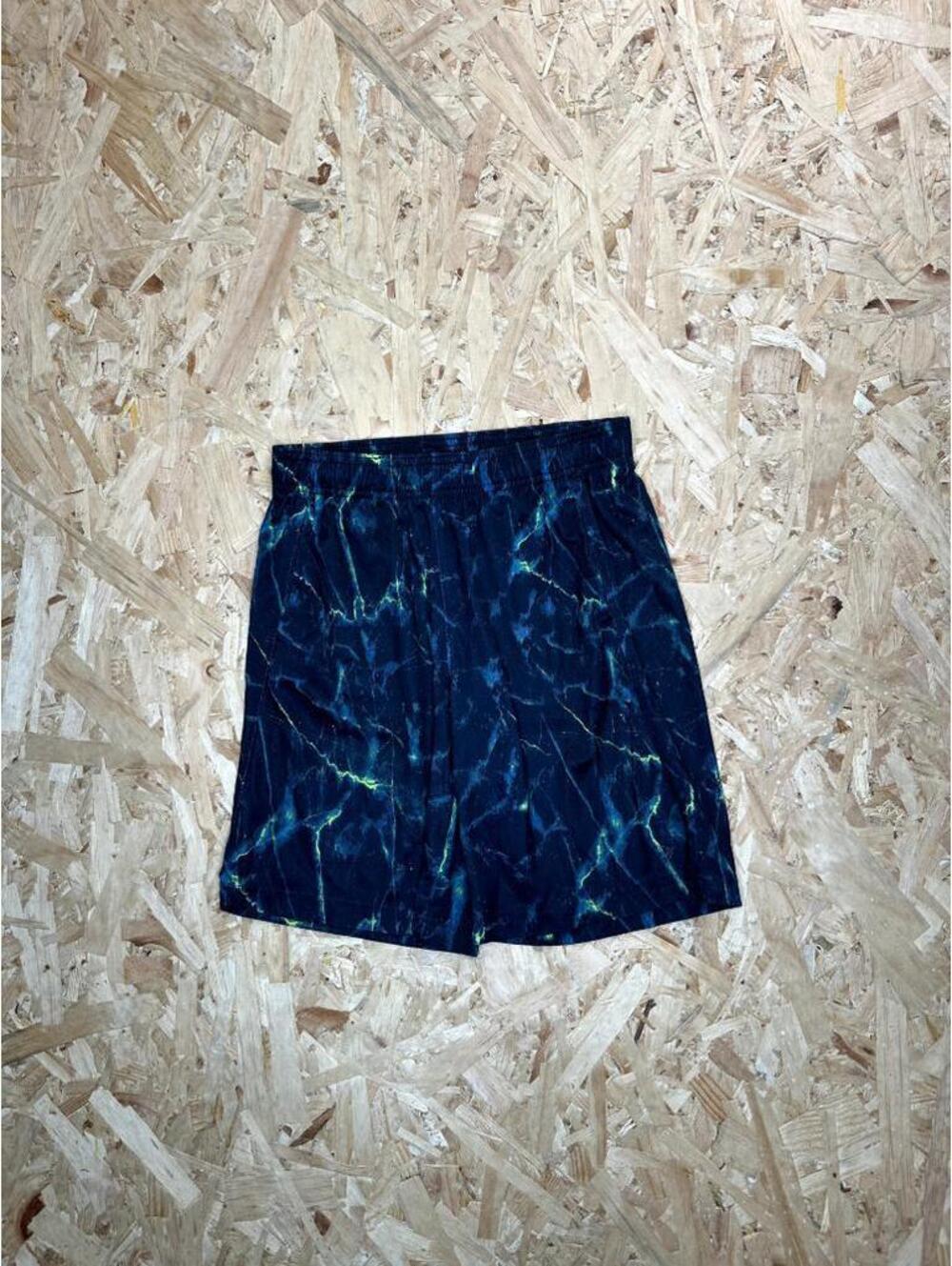 Old Navy Active Boys Shorts Large 10-12 Blue Green Marble Go-Dry Athletic Mesh